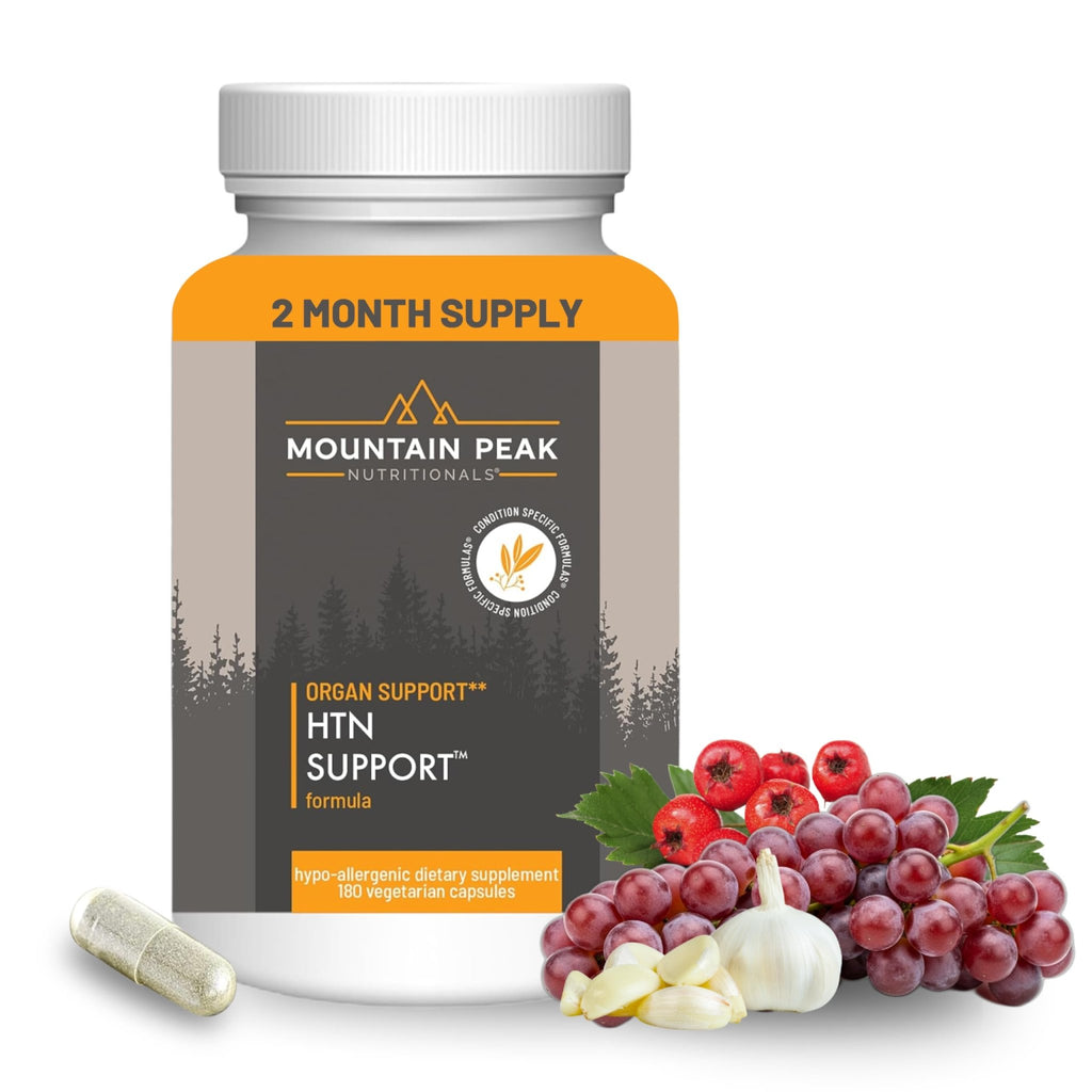 Mountain Peak Nutritionals HTN Blood Pressure Support Supplement for Heart & Circulation Health - Advanced Cardiovascular Formula with Rauwolfia, Hawthorn Berry, & Magnesium (180 Vegetarian Capsules) - TrustMedUSA