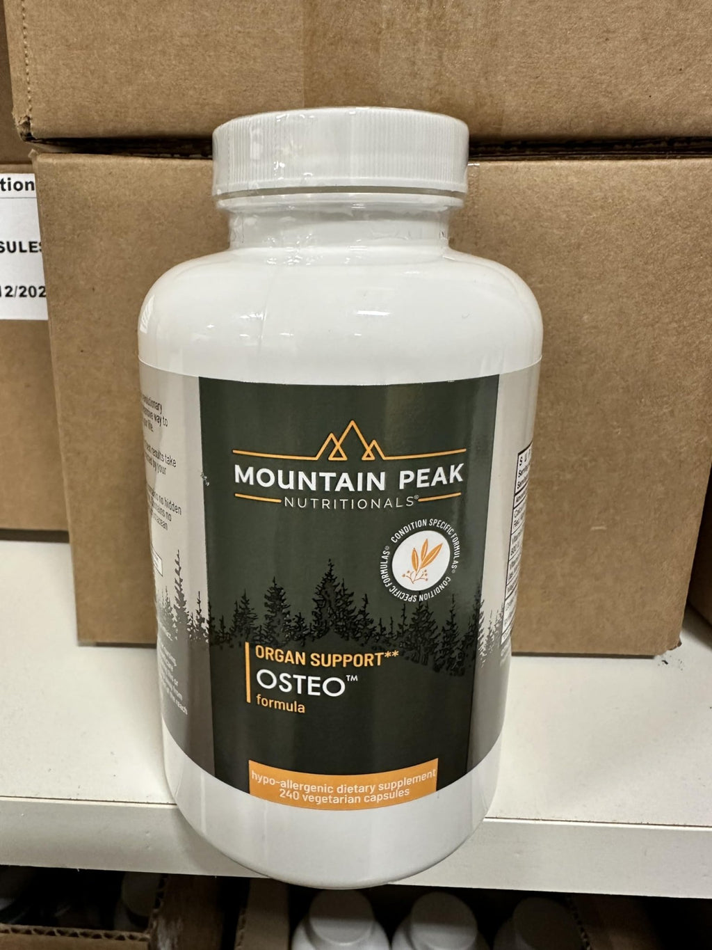 Mountain Peak Nutritionals Osteo Supplement - Organ & Strong Bone Support, Promotes Bone Health - With Vitamins D3, K2, Calcium, and Magnesium - Bone Building & Strengthening (240 Vegetarian Capsules) - TrustMedUSA