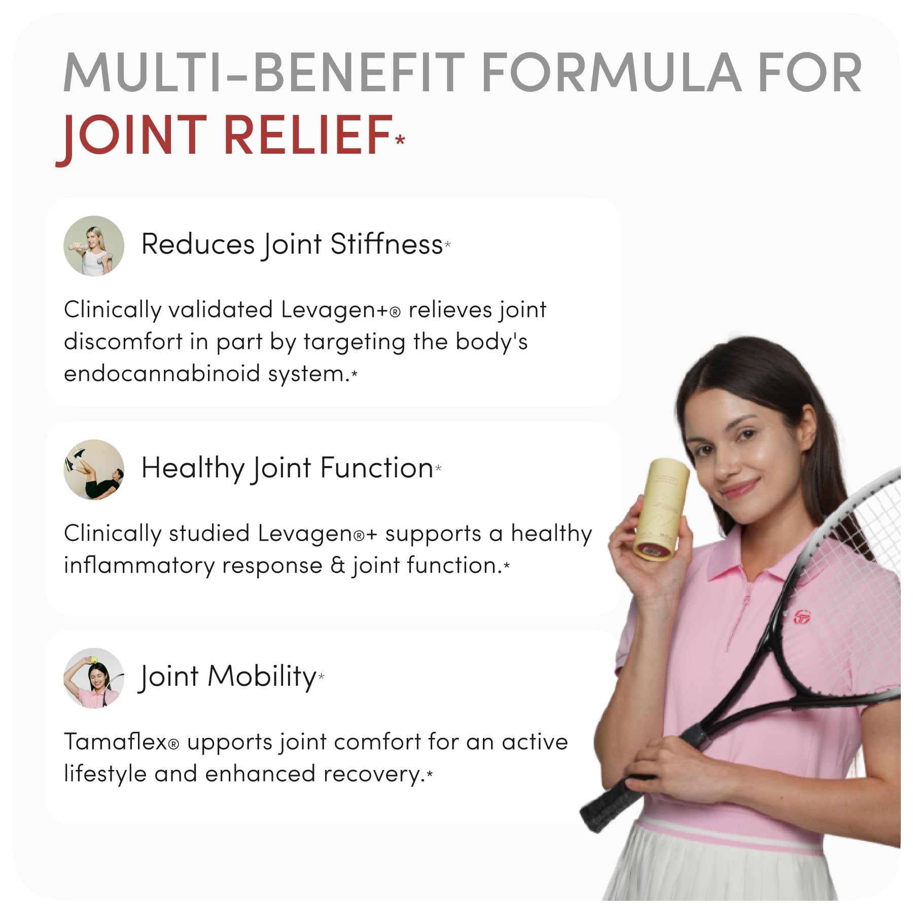MOVE Fast Acting Joint Supplements | Tamaflex® Turmeric & Tamarind, Levagen®+ PEA Palmitoylethanolamide, Boswellia Serrata, Bioperine® Black Pepper Extract | Joint Support & Mobility | 60 Vegan Caps - TrustMedUSA