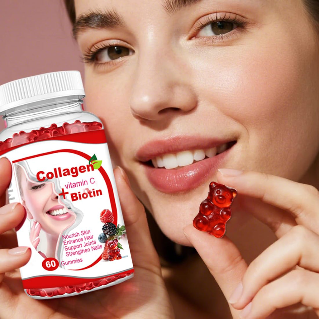 Moxca Hydrolyzed Marine Collagen Gummies for Women | Vegan Collagen Support with Biotin, Vitamins C & E | Daily Beauty Supplement for Hair, Skin & Nails | Natural Fruit Flavor, Clean Formula - Maple Wellness Supplements