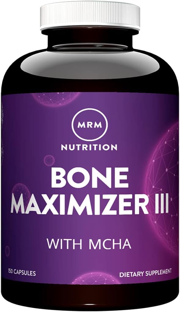 MRM Nutrition Bone Maximizer® III | with MCHA + Vitamin D3 + Vitamin K2 | Bone Health | High Potency | Key Vitamins and Minerals for Bones | 50 Servings - TrustMedUSA