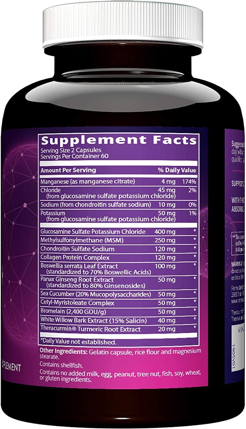 MRM Nutrition Joint Synergy™+ | Joint Health | with Theracurcumin® | Gluten-Free | 120 Capsules - TrustMedUSA