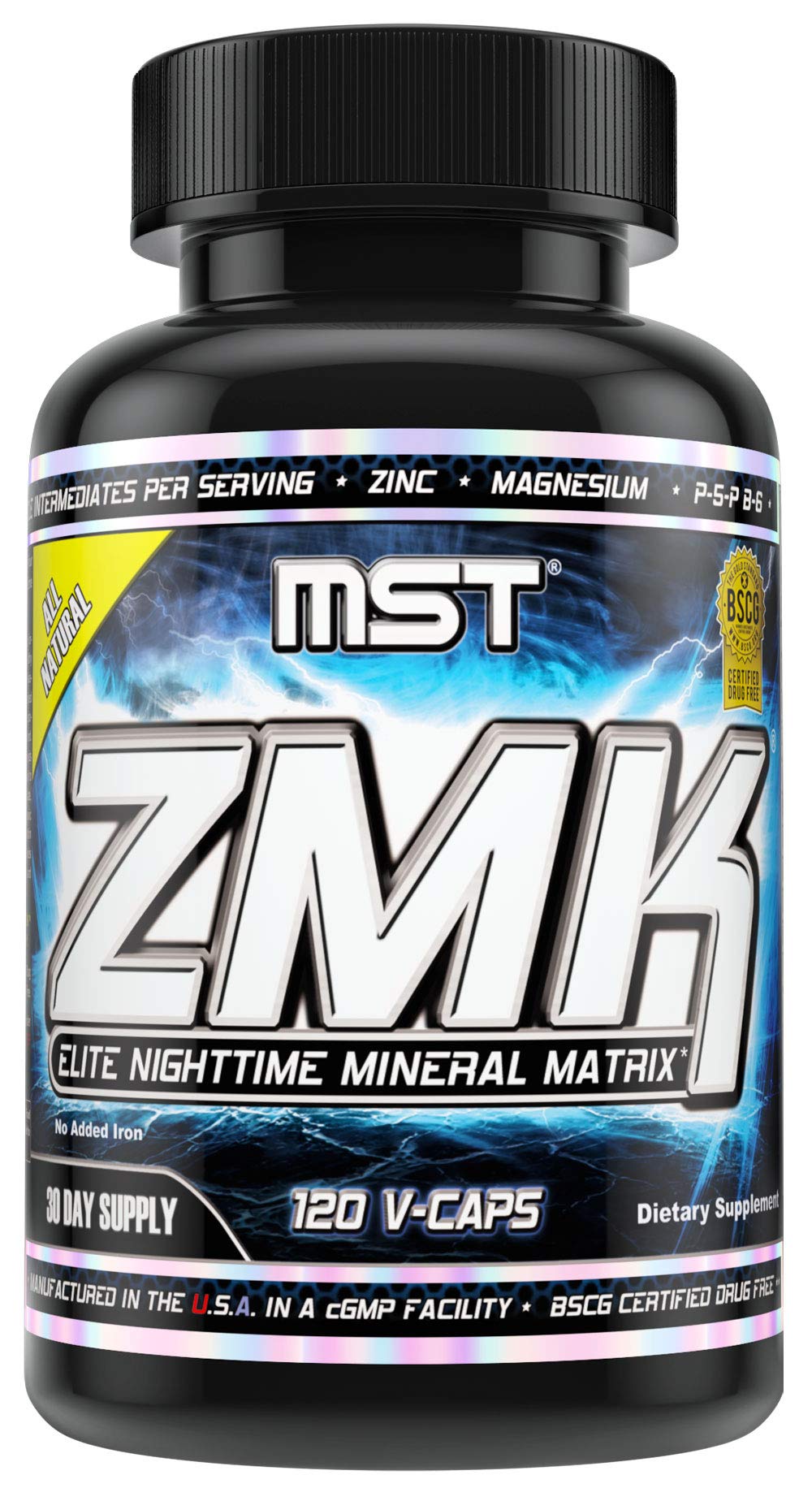MST ZMK (Zinc & Magnesium as Krebs Chelates (as Citrate, Fumarate, Malate, Succinate, Alpha-Keto-Glutarate. With Mineral Support Blend & Trace Minerals. Support ATP, Sleep, Muscle Recovery, 120 V Caps - TrustMedUSA