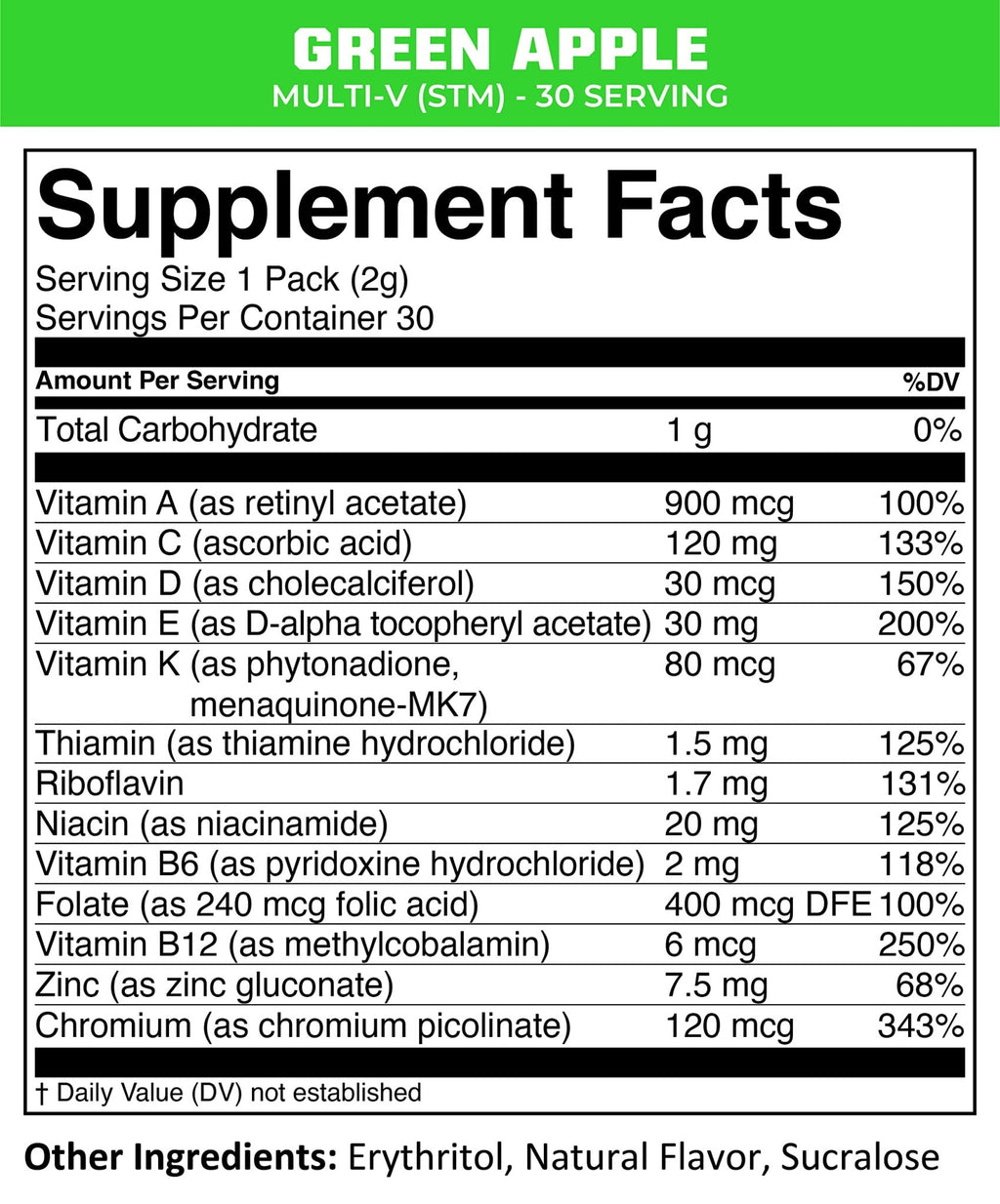 MTN OPS Multi‑V STM On‑the‑Go Daily Multivitamin for Men, Women & Kids – Straight‑to‑Mouth Vitamin C D3 B Zinc Packs – Gluten Free, Natural Flavors, 30 Servings - TrustMedUSA