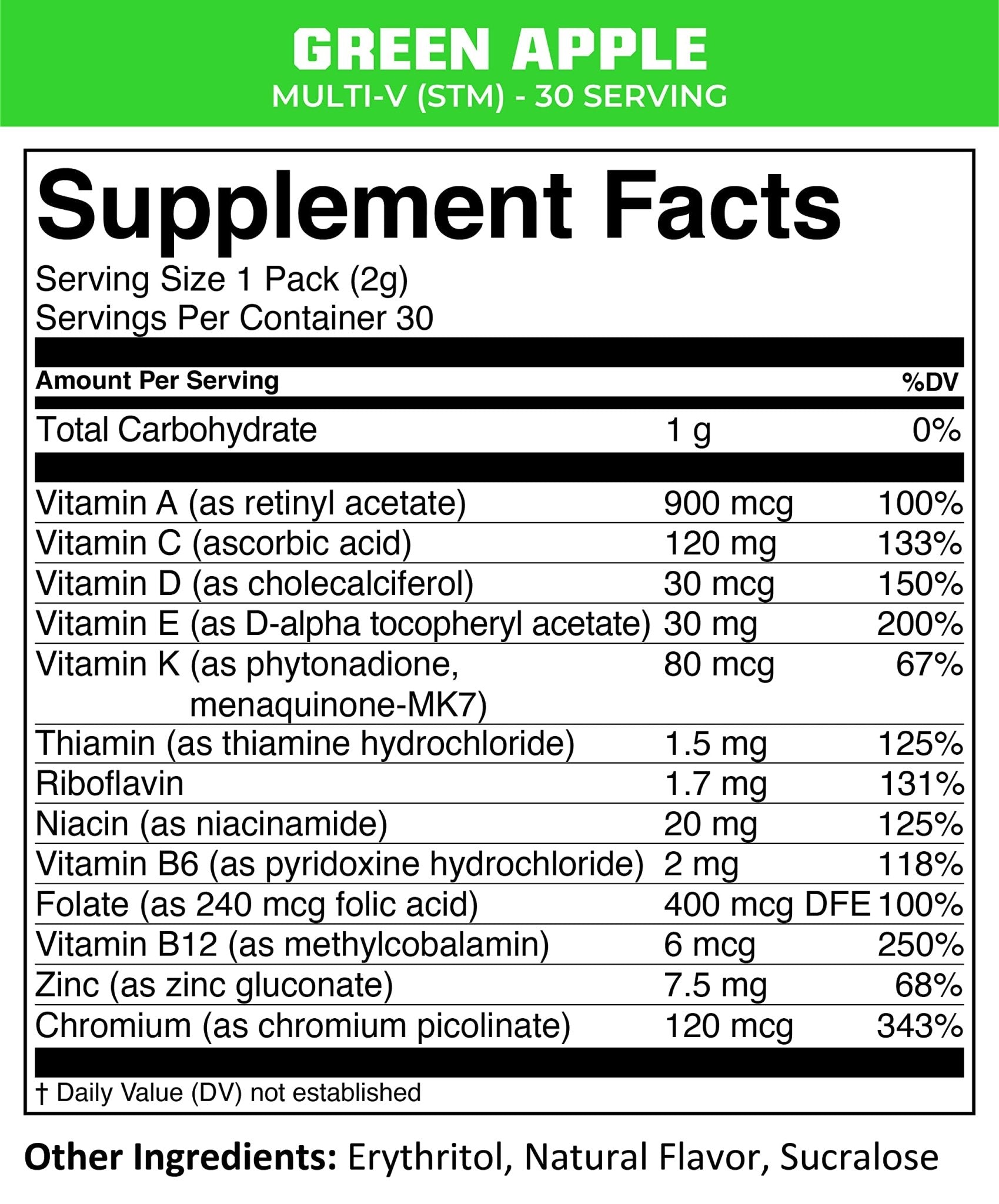 MTN OPS Multi‑V STM On‑the‑Go Daily Multivitamin for Men, Women & Kids – Straight‑to‑Mouth Vitamin C D3 B Zinc Packs – Gluten Free, Natural Flavors, 30 Servings - TrustMedUSA