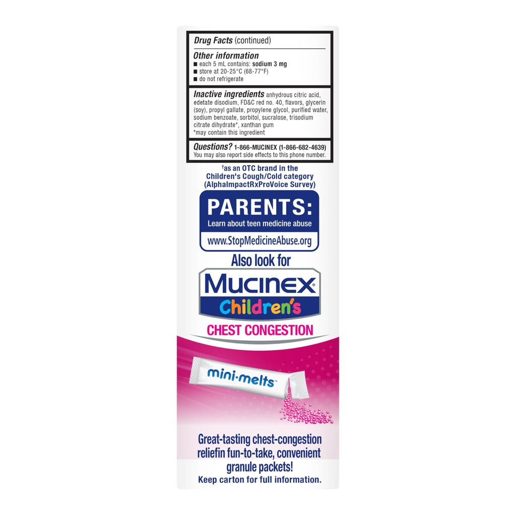 Mucinex Children's Multi-Symptom Cold Medicine, Kids Cough Medicine, Mucinex Kids Medicine/Decongestant with Dextromethorphan HBr, Guaifenesin, Phenylephrine HCl, Very Berry Flavor Liquid, 4 Fl Oz - Maple Wellness Supplements