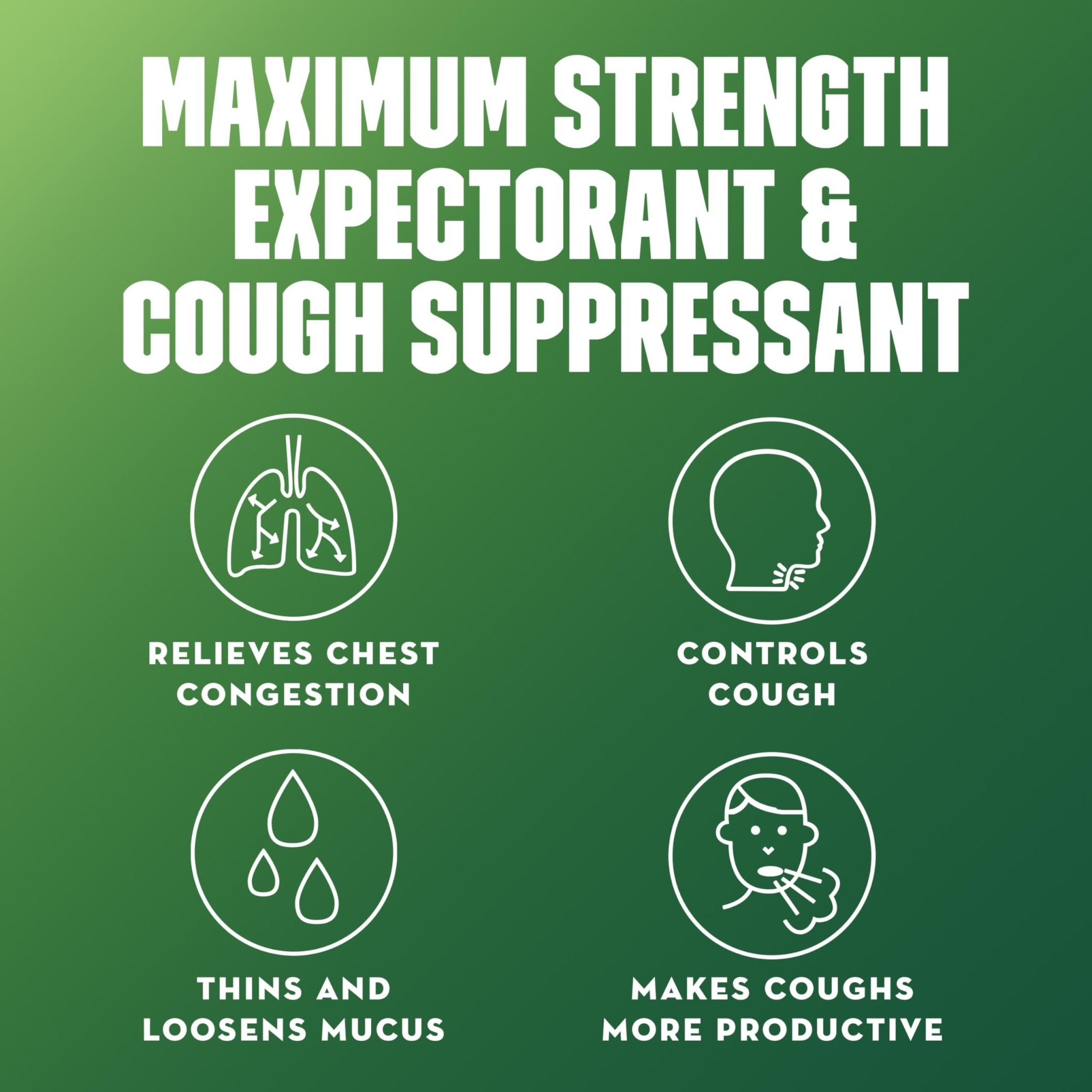 Mucinex DM 12Hr Maximum Strength Chest Congestion & Cough Medicine for Adults, Cold and Cough Medicine for Excess Mucus Relief, 1200 mg Guaifenesin & 60 mg Dextromethorphan HBr, 48 Bi-Layer Tablets - Maple Wellness Supplements