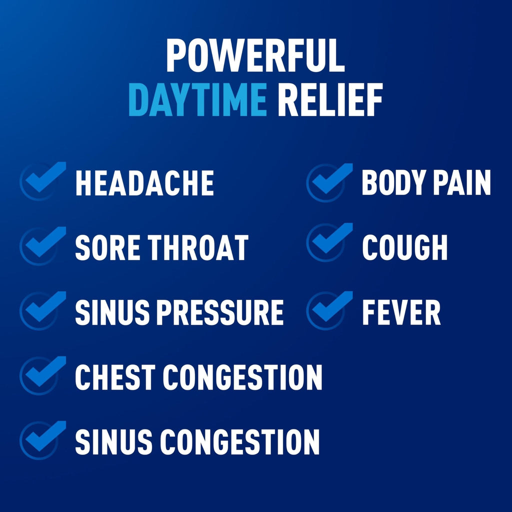 Mucinex Fast-Max Cold and Flu & Nightshift Medicine for Adults, Over-The-Counter Medication Combo Pack for Sore Throat Relief, Decongestant, Cough & Cold Medicine (2 x 6 Fl Oz) - Maple Wellness Supplements