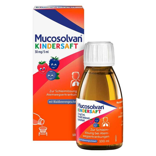 MUCOSOLVAN® Kids Syrup 30mg / 5ml - cough reliever, 100 ml - TrustMedUSA