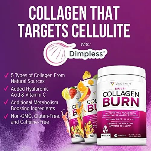 Multi Collagen Burn: Multi-Type Hydrolyzed Collagen Protein Peptides with Hyaluronic Acid - TrustMedUSA