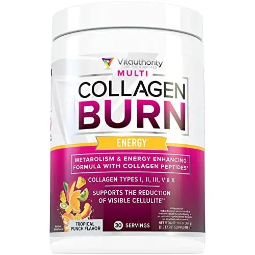 Multi Collagen Burn: Multi-Type Hydrolyzed Protein Peptides with Hyaluronic Acid, Vitamin - TrustMedUSA