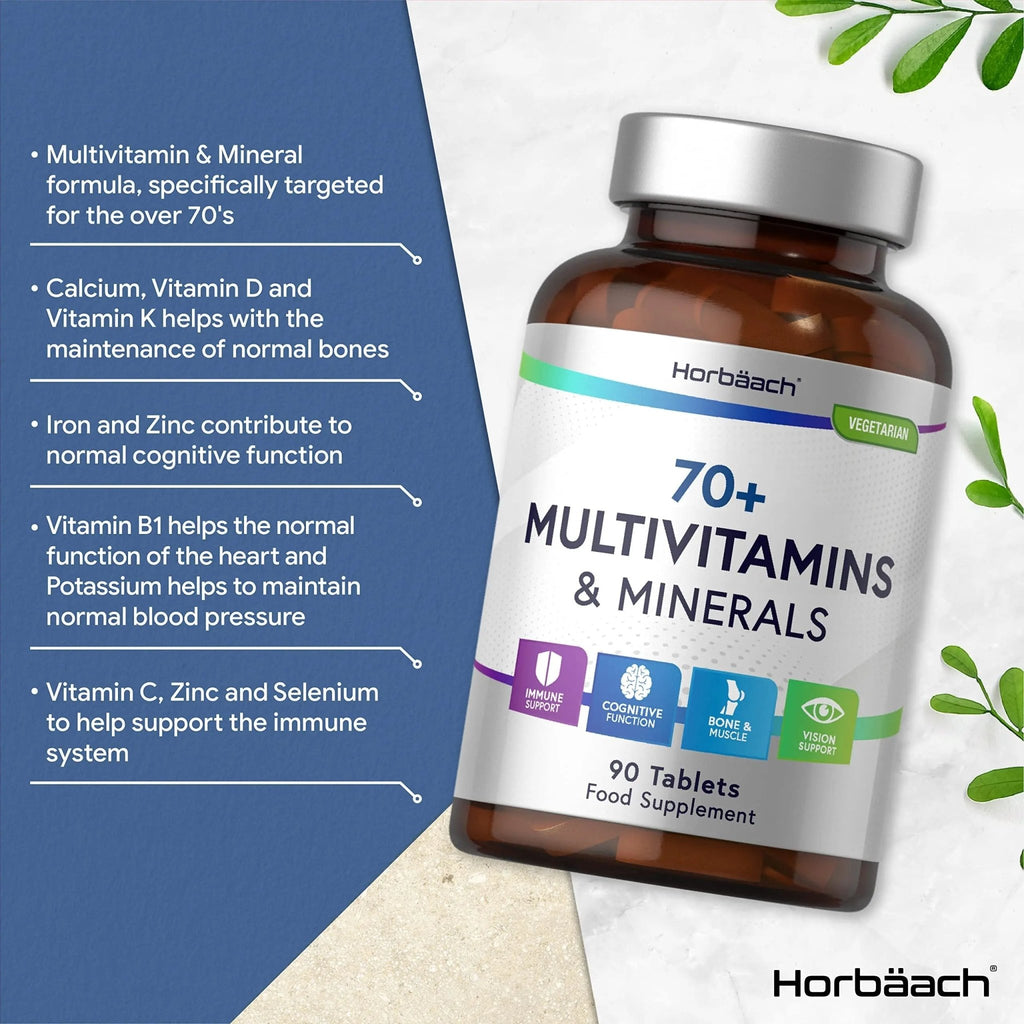 Multivitamin 70 Plus Tablets | 90 Count | with Essential Vitamins and Minerals | for Men and - TrustMedUSA
