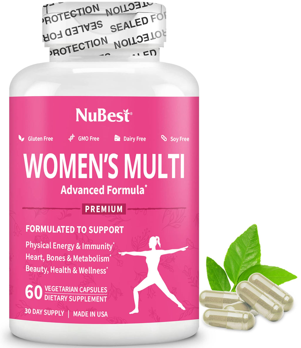 Multivitamin for Women with 39 Key Nutrients, Essential Vitamins, Minerals, Horny Goat Weed, Maca, Wild Yam, Red Clover, Cranberry, Arginine, Herbal Supplement | 60 Vegan Capsules | 1 Month Supply - Maple Wellness Supplements
