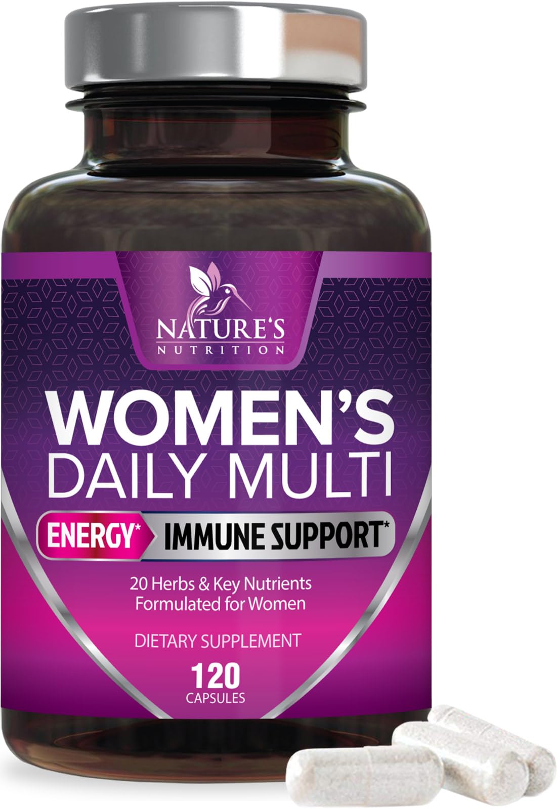 Multivitamin for Women - with Vitamins A, C, D, E, B6, B12, Zinc, Calcium & Magnesium, Womens Daily Multi Vitamin Multimineral Supplement for Bone Health, Energy & Immune Support - 120 Capsules - TrustMedUSA