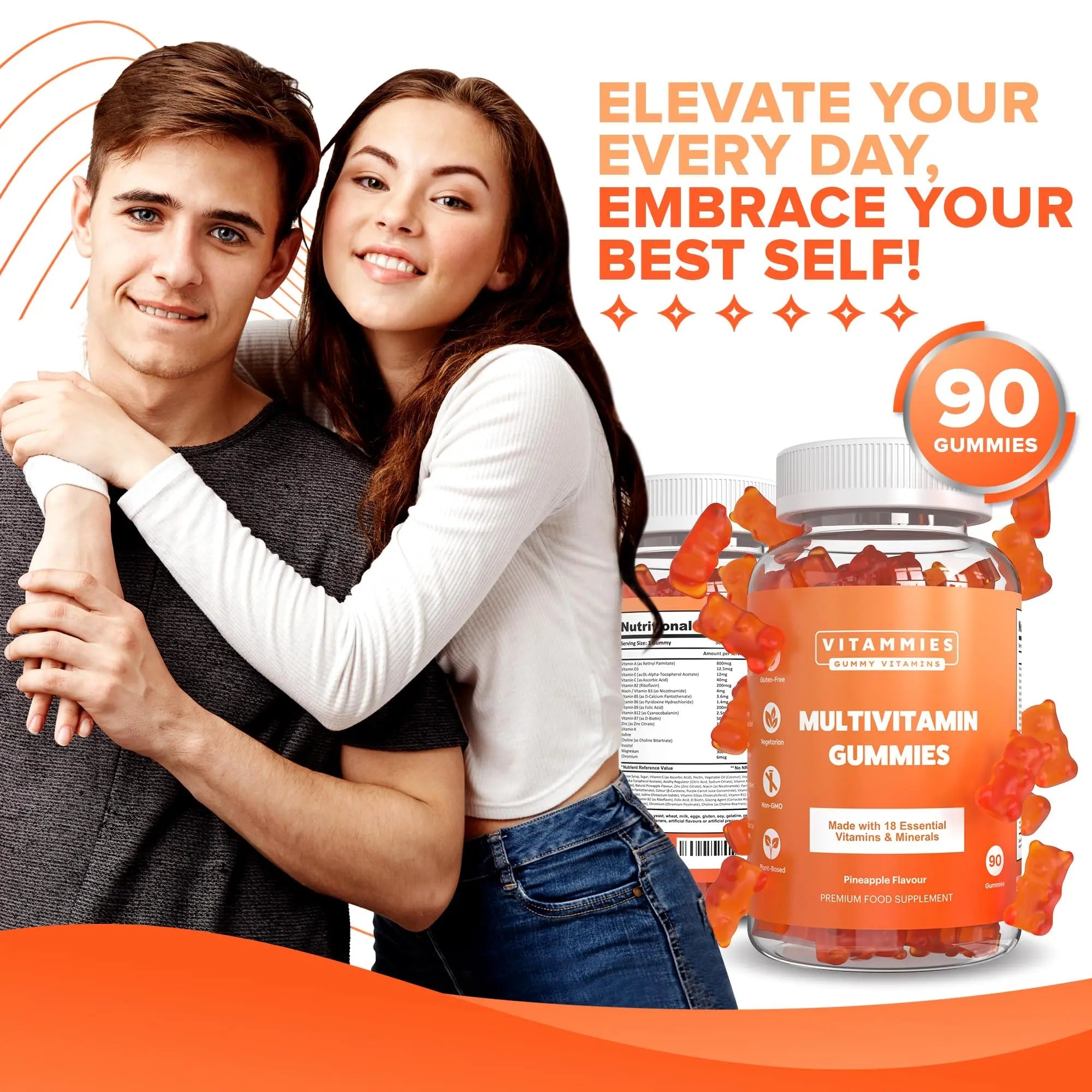 Multivitamin Gummies for Women & Men - 3 Months Supply - 18 Multivitamins & Minerals - TrustMedUSA