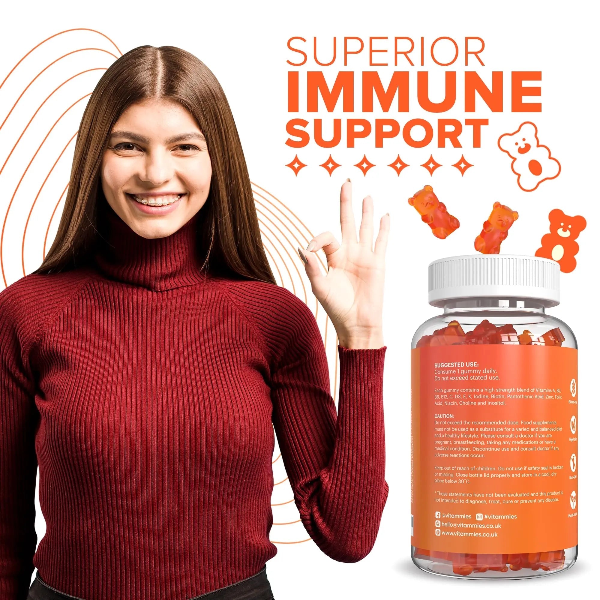 Multivitamin Gummies for Women & Men - 3 Months Supply - 18 Multivitamins & Minerals - TrustMedUSA