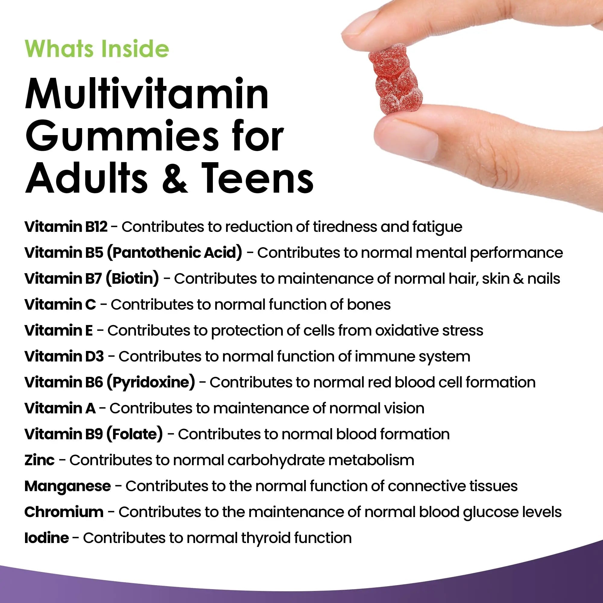 Multivitamin Gummies High Strength for Men Women - Vegetarian +14 Essential Vitamins - TrustMedUSA