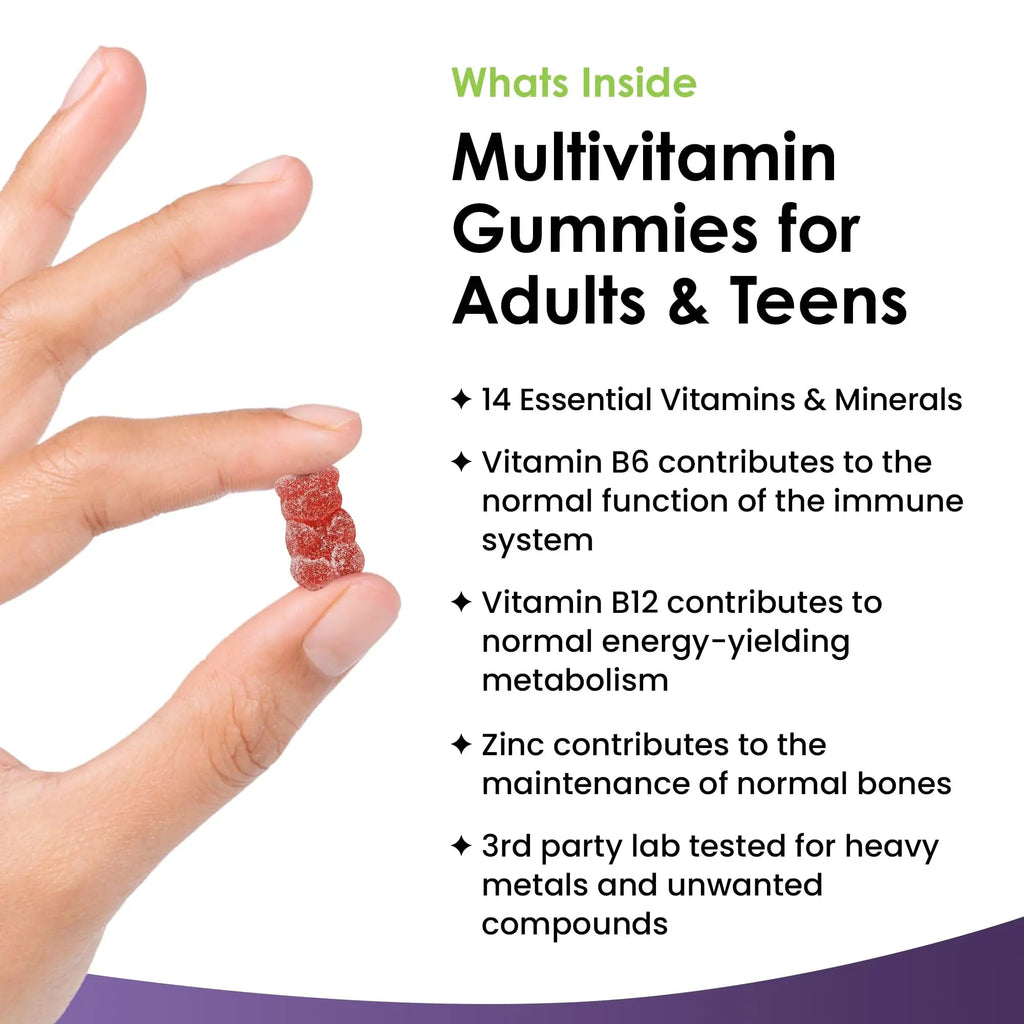 Multivitamin Gummies High Strength for Men Women - Vegetarian +14 Essential Vitamins - TrustMedUSA