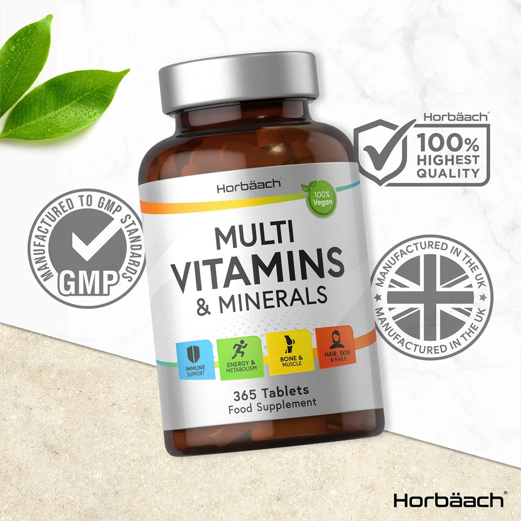 Multivitamin Tablets for Men and Women | 365 Count | with 24 Essential Nutrients - TrustMedUSA