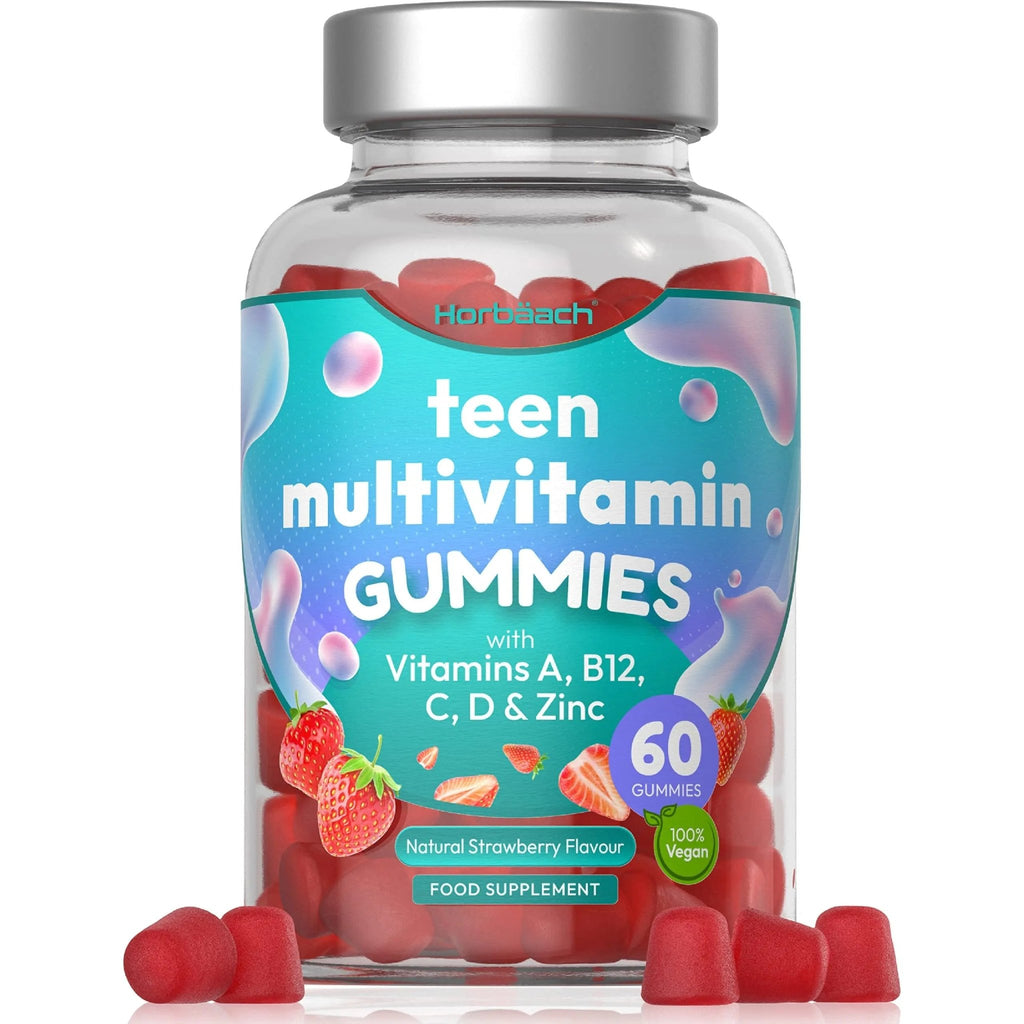 Multivitamins for Teens | 60 Vegan Gummies | 14 Essential Nutrients | with Vitamin A, B12 - TrustMedUSA