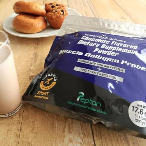 Muscle Colllagen Protein Collagen Peptides Powder Chocolate Flavored Dietary Supplement - TrustMedUSA