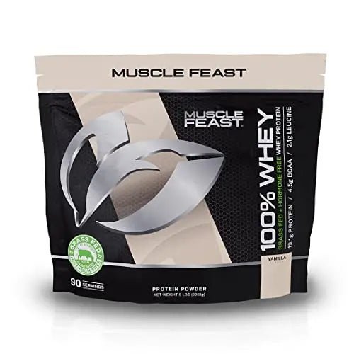 Muscle Feast 100% Grass-Fed Whey Protein, Pastured Raised Hormone Free All Natural - TrustMedUSA