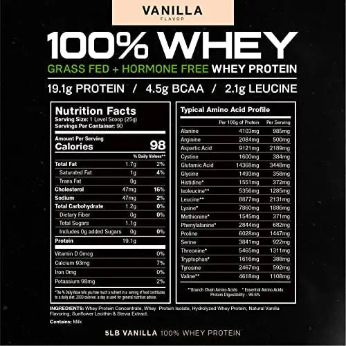 Muscle Feast 100% Grass-Fed Whey Protein, Pastured Raised Hormone Free All Natural - TrustMedUSA