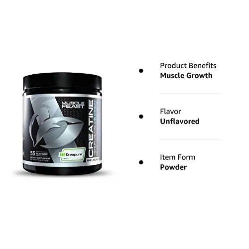 Muscle Feast Creapure Creatine Monohydrate Powder for Muscle Growth Nutritional - TrustMedUSA