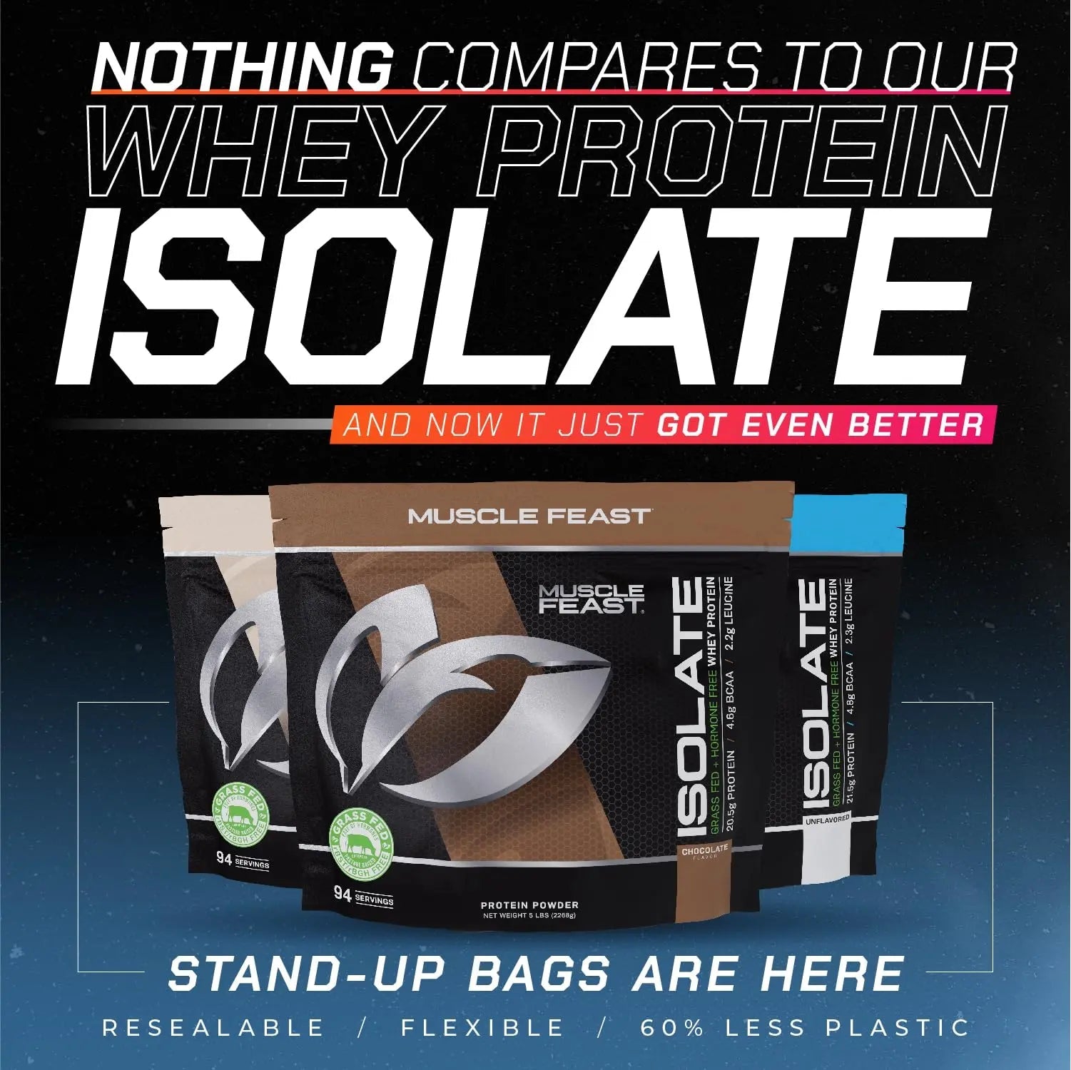 Muscle Feast Grass-Fed Whey Protein Isolate, All Natural Hormone Free Pasture Raised - TrustMedUSA