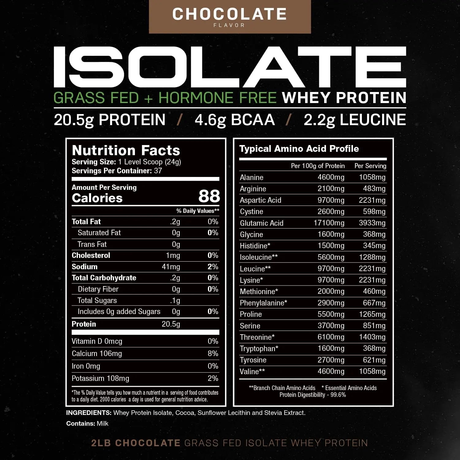 Muscle Feast Grass-Fed Whey Protein Isolate, All Natural Hormone Free Pasture Raised - TrustMedUSA