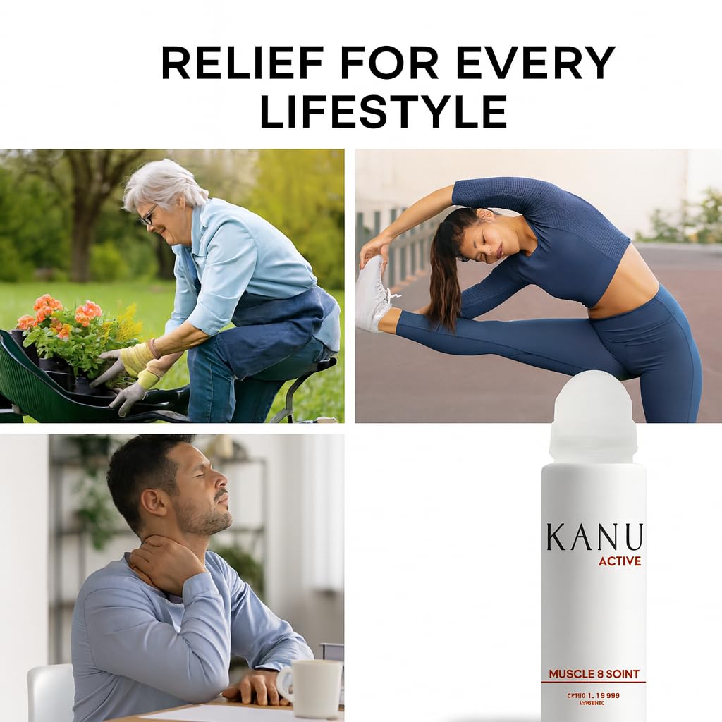 Muscle & Joint Relief Roll-On Cooling Serum- 3.3 oz- Fast Absorbing Pain Relief for Sore Muscles and Joints- Workout Recovery and Joint Support for Athletes and Active Lifestyles - TrustMedUSA