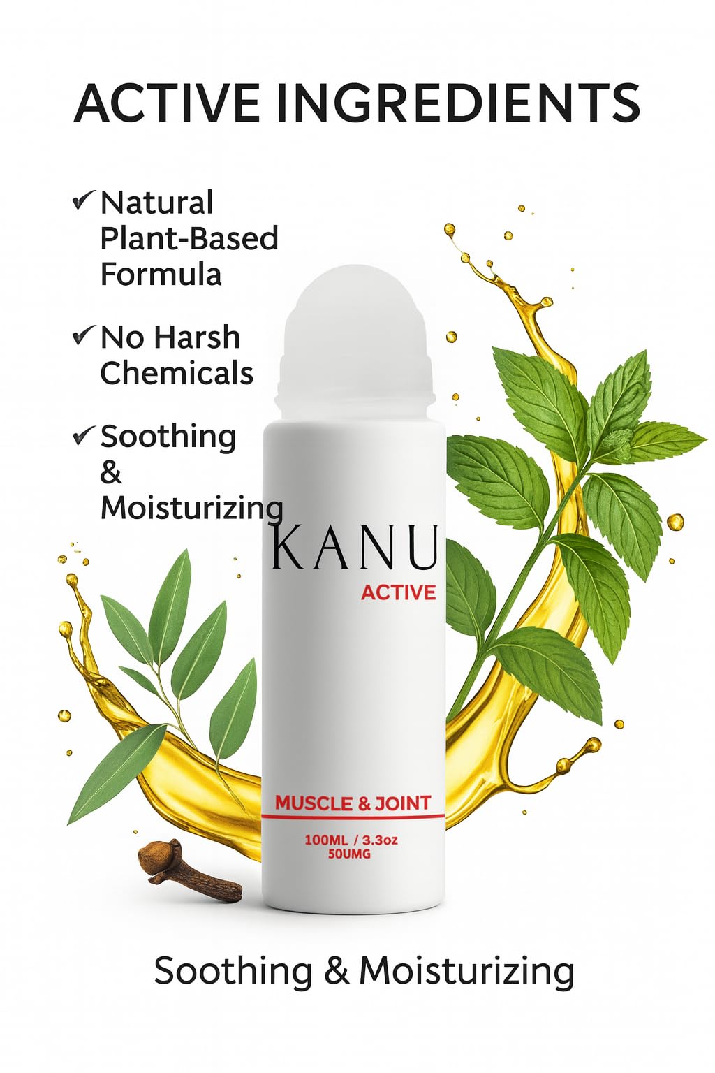 Muscle & Joint Relief Roll-On Cooling Serum- 3.3 oz- Fast Absorbing Pain Relief for Sore Muscles and Joints- Workout Recovery and Joint Support for Athletes and Active Lifestyles - TrustMedUSA