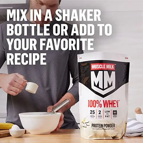 Muscle Milk 100% Whey Protein Powder, Chocolate, 5 Pound, 66 Servings, 25g Protein - TrustMedUSA