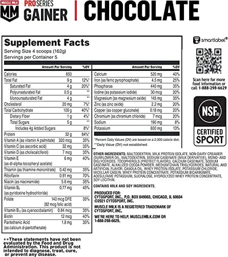 Muscle Milk Gainer Protein Powder, Chocolate, 32g Protein, 5 Pound - TrustMedUSA