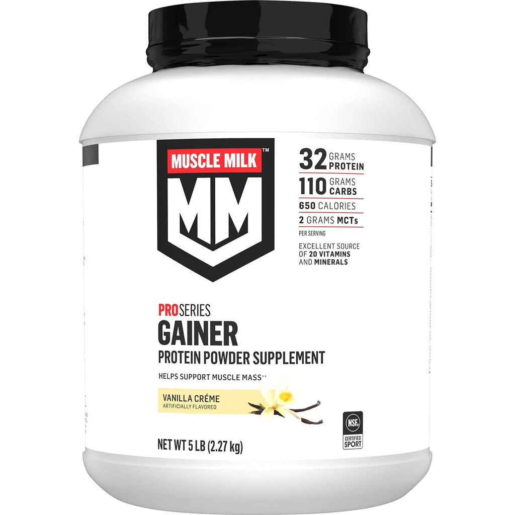 Muscle Milk Gainer Protein Powder, Vanilla Creme, 32g Protein, 5 Pound - TrustMedUSA