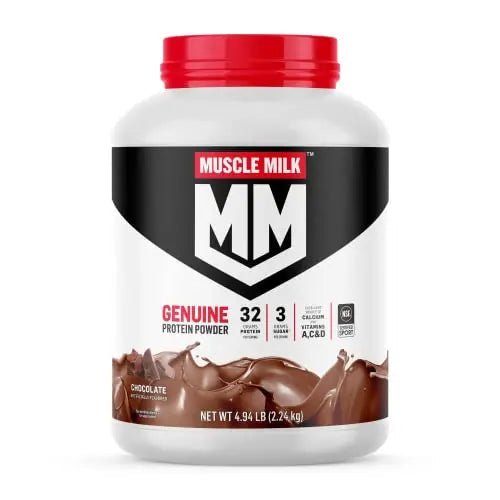 Muscle Milk Genuine Protein Powder, Chocolate, 4.94 Pound, 32 Servings, 32g Protein - TrustMedUSA