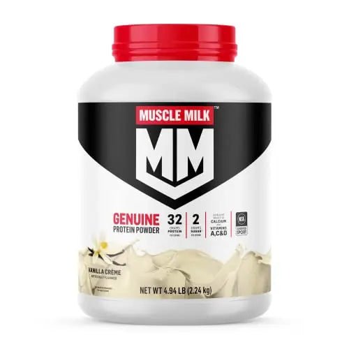 Muscle Milk Genuine Protein Powder, Vanilla Creme, 32g Protein, 5 Pound, 32 Servings - TrustMedUSA
