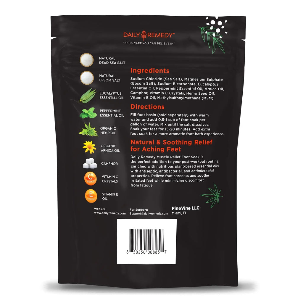 Muscle Relief Foot Soak with Epsom Salt, Made in USA, Soothe Foot Aches, Muscle Pain - TrustMedUSA
