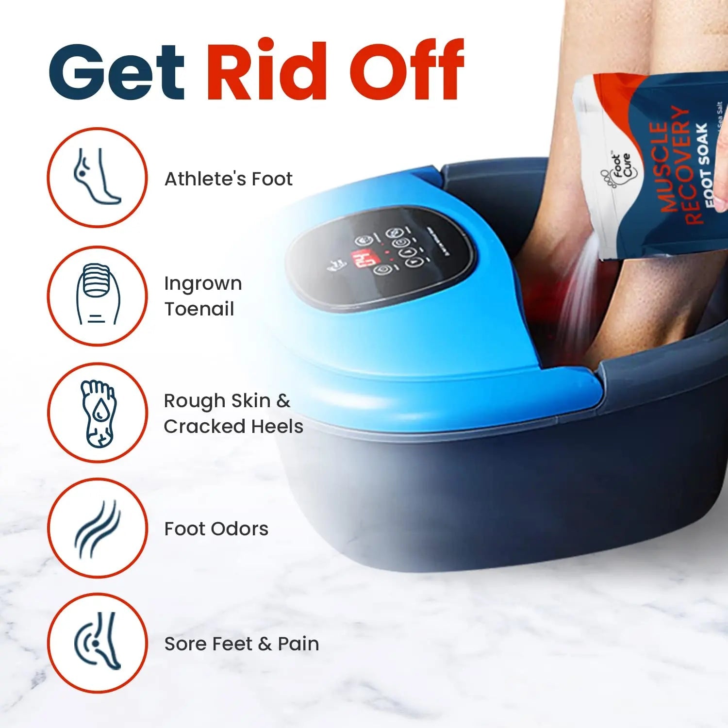 Muscle Relief Foot Soak with Epsom Salts - All Natural Salts for Post Workout Recovery - TrustMedUSA