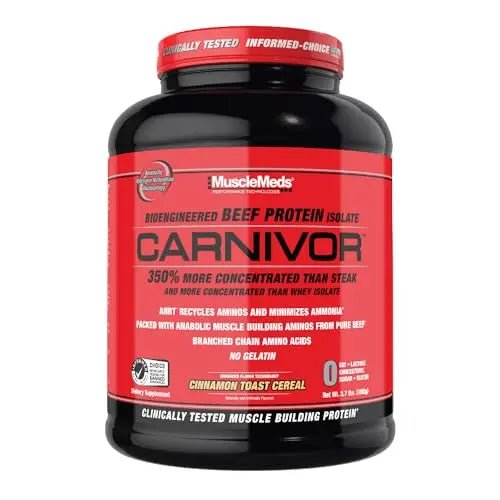 MuscleMeds Carnivor Beef Protein Isolate, 0 Lactose, 0 Sugar, 0 Fat, 0 Cholesterol - TrustMedUSA