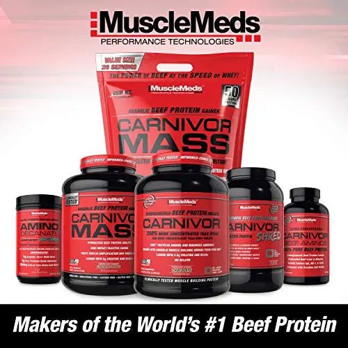 MuscleMeds, Carnivor Beef Protein Isolate Powder 56 Servings, Chocolate, 72 Ounce - TrustMedUSA