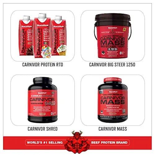 MuscleMeds Carnivor Beef Protein Isolate Powder, Chocolate Peanut Butter, 4.14 Pound - TrustMedUSA