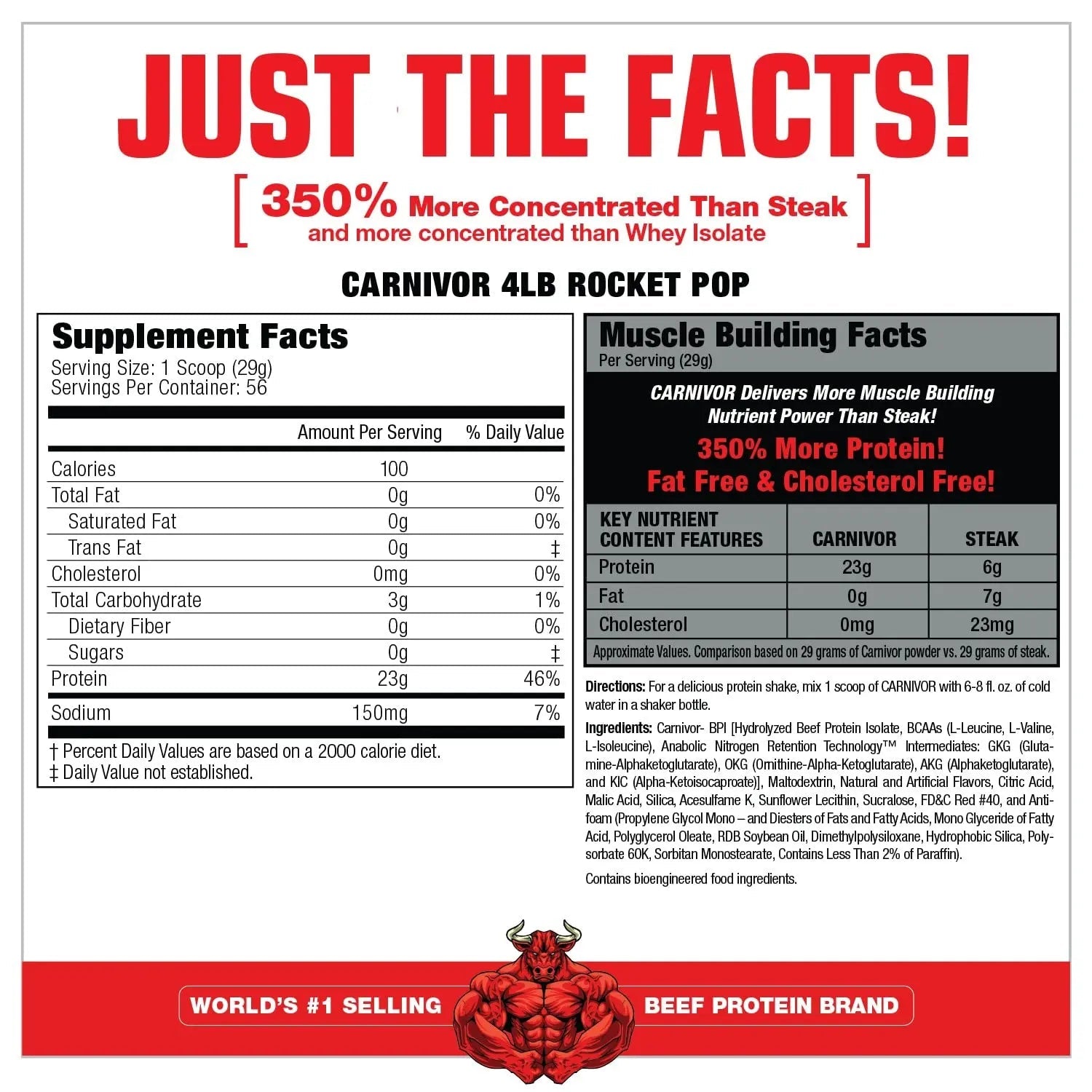 MuscleMeds CARNIVOR Beef Protein Isolate Powder, Muscle Building, Recovery, Lactose - TrustMedUSA