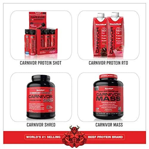 MuscleMeds Carnivor Bioengineered Beef Protein Isolate, Vanilla Caramel, 3.9 Pound - TrustMedUSA