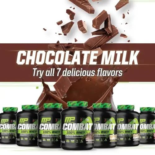 MusclePharm Combat 100% Whey, Chocolate Milk - 5 lb Protein Powder - Gluten Free - TrustMedUSA