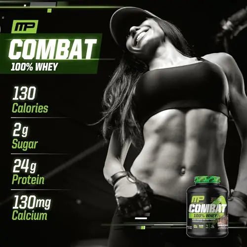 MusclePharm Combat 100% Whey, Chocolate Milk - 5 lb Protein Powder - Gluten Free - TrustMedUSA