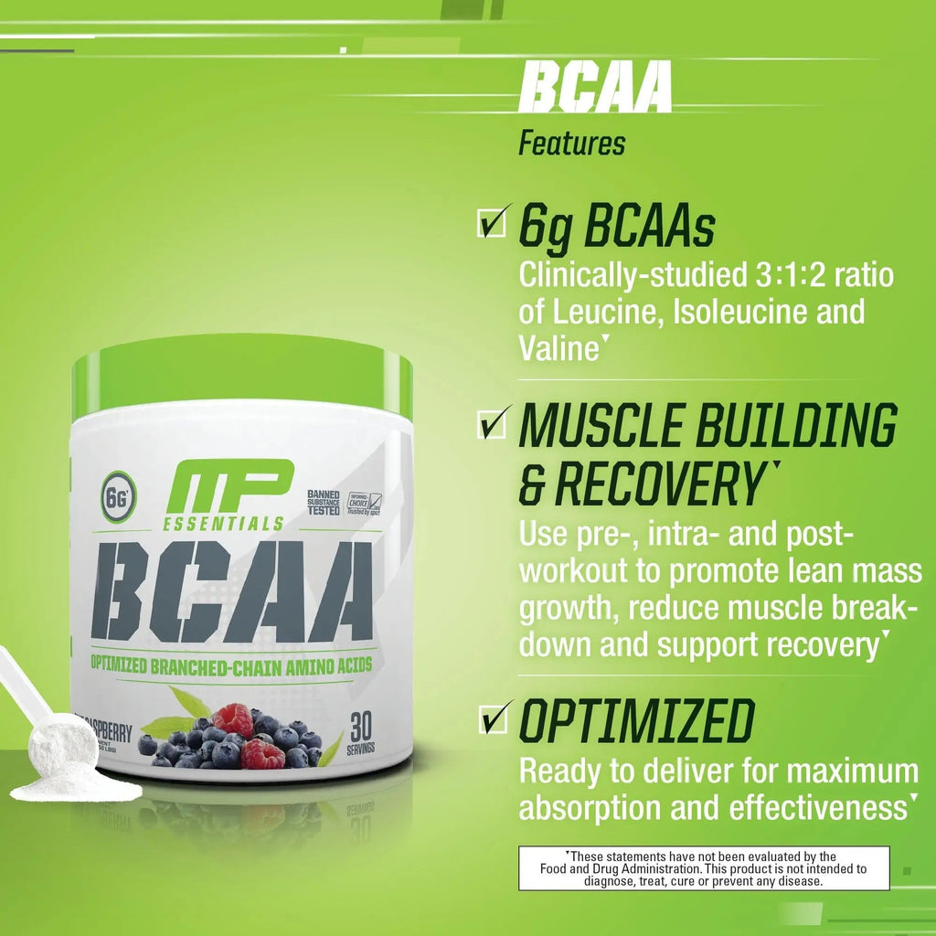 MusclePharm Essentials BCAA Powder, Pre & Post Workout Recovery Drink, Supports - TrustMedUSA