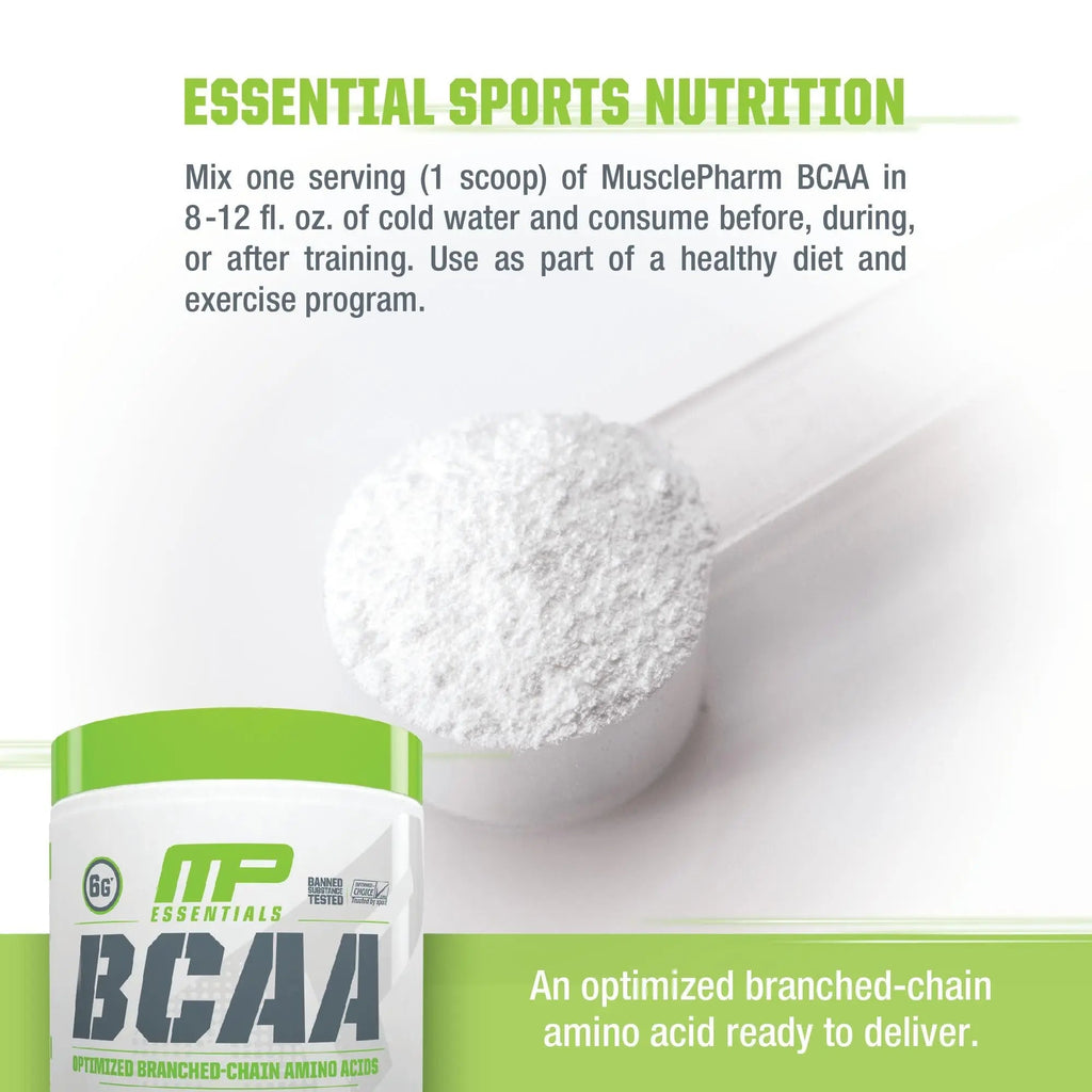 MusclePharm Essentials BCAA Powder, Pre & Post Workout Recovery Drink, Supports - TrustMedUSA