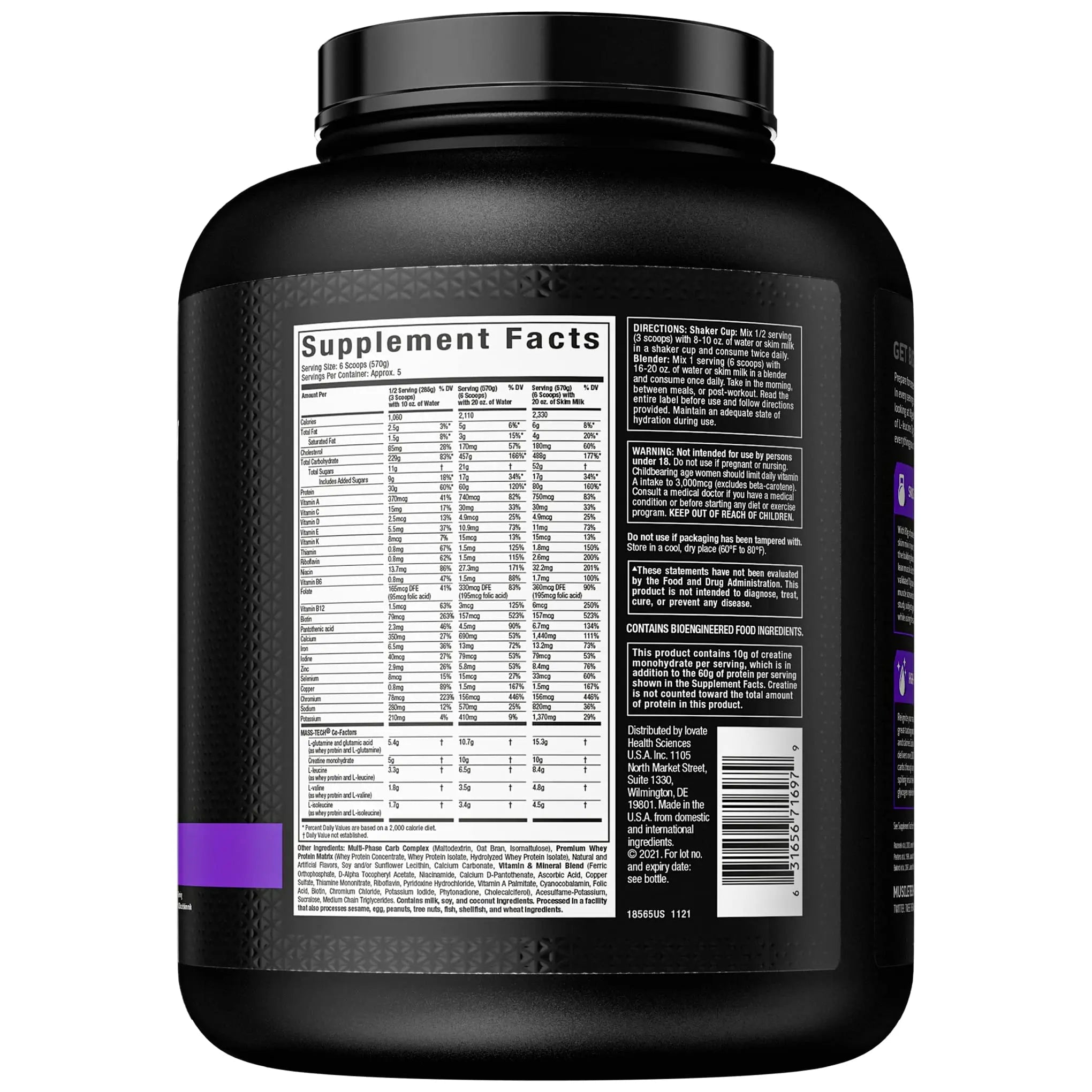 Muscletech Mass Gainer Mass-Tech Extreme 2000, Muscle Builder Whey Protein Powder - TrustMedUSA