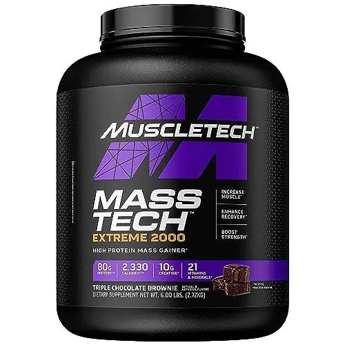 Muscletech Mass Gainer Mass-Tech Extreme 2000, Muscle Builder Whey Protein Powder - TrustMedUSA